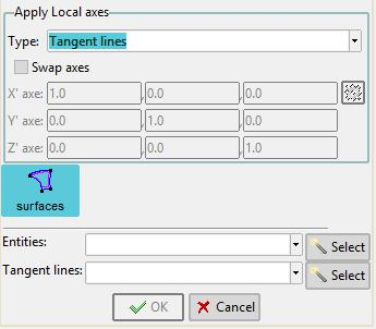 New Local axes window for creating local axes groups. It will be integrated in the data tree.