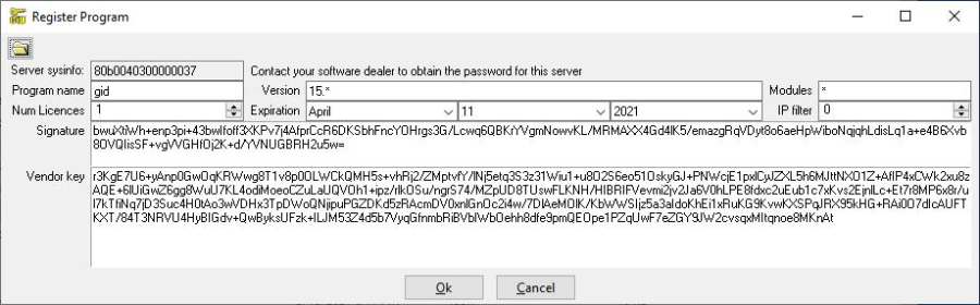Register a program with PasServer-conf